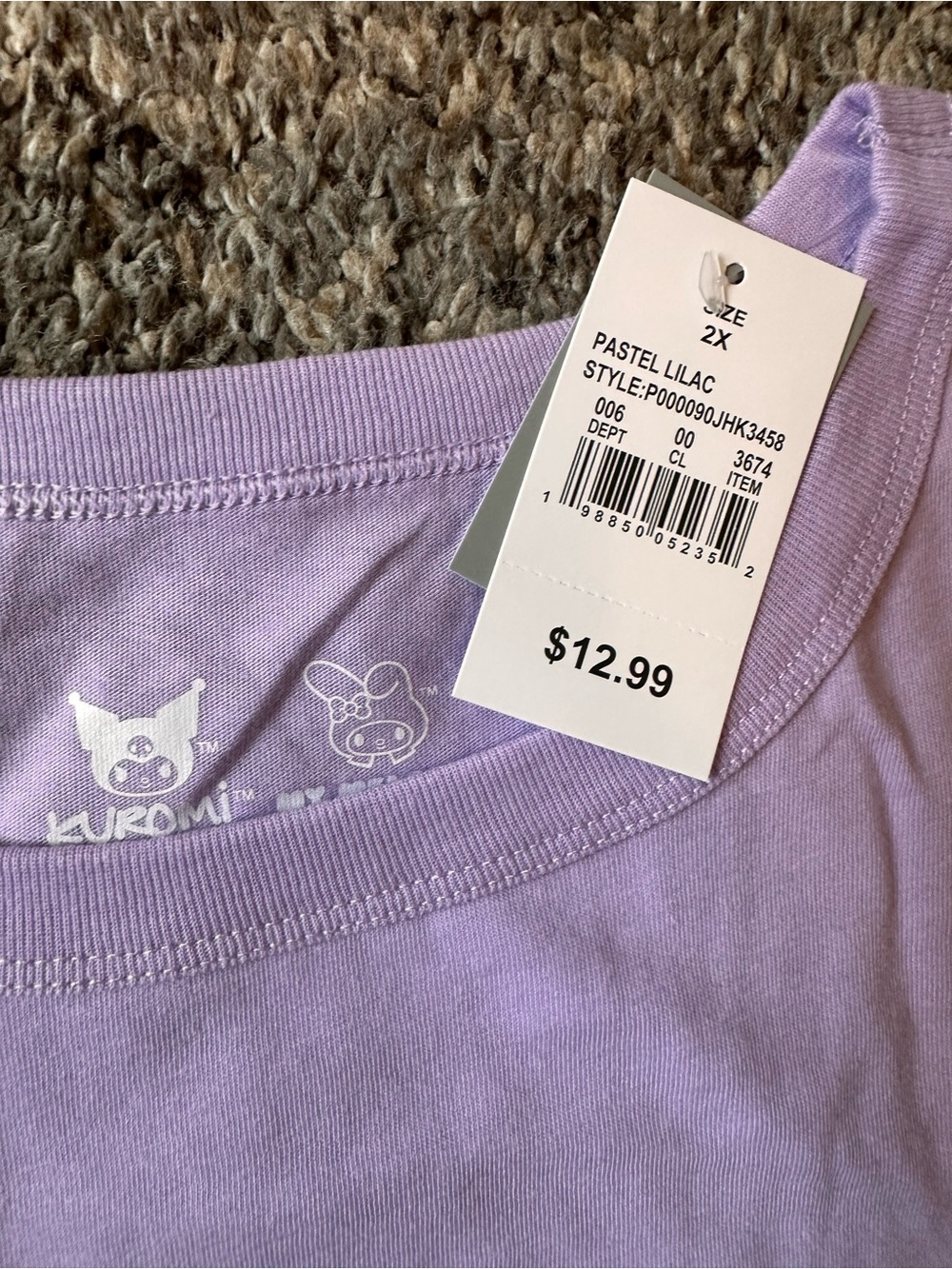 Sanrio Lilac My Melody & Kuromi Floral Graphic Tee - Picture 3 of 7